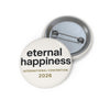 Eternal Happiness Convention 2026 Pin Button – Minimalist Black & Gold Badge, International Convention, JW Gifts.