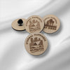 JW 2026 International Convention Wood Pin 1.5in: San Diego, Milwaukee, Delegate Gift
